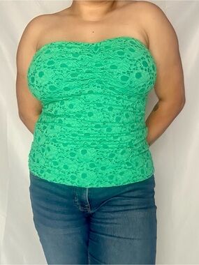 aerie Green Lace Tube Top